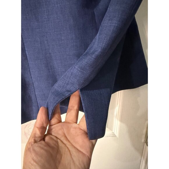 Le Suit Blue Polyester Suit Jacket Blazer Size 10 - Picture 6 of 6